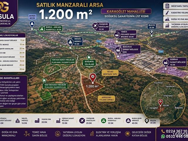 Çavuş, İnegöl içerisinde satılık Arsa