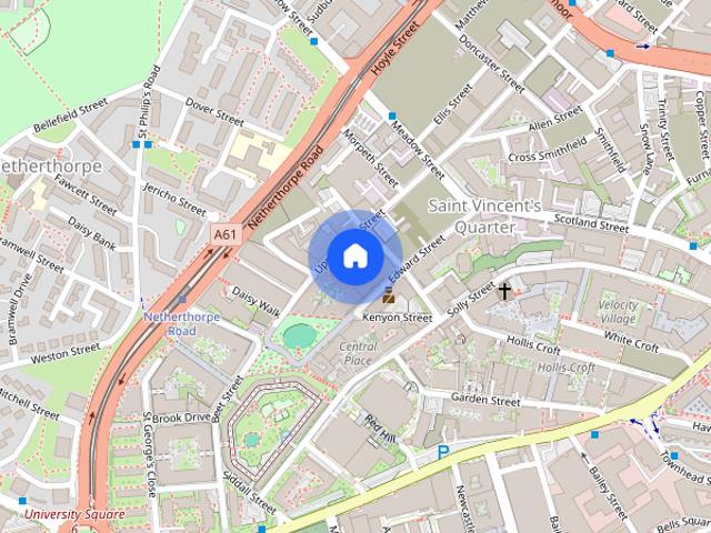 Apartment for rent in Saint Vincent's, Netherthorpe