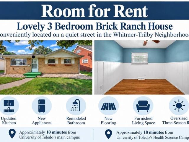 Room for rent in Mellwood, Toledo