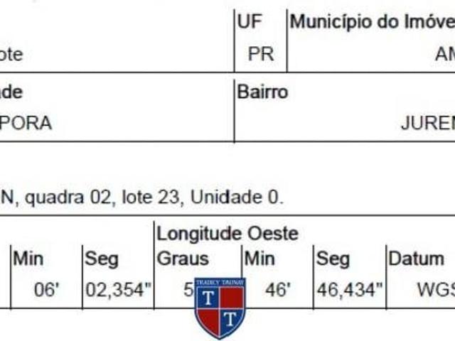 Terreno venda em Amaporã, Região Geográfica Intermediária de Maringá