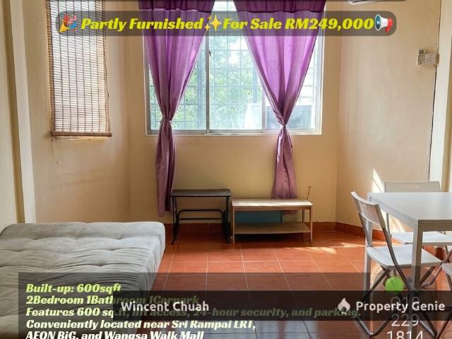 Apartment for sale in Taman Sri Rampai, Kuala Lumpur
