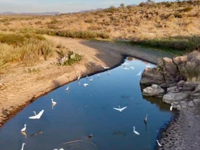 Rancho con presa hidráulica en venta