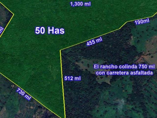 Rancho ganadero en venta, 50 hectáreas, muy cerca de Villahermosa, a orilla de carretera asfaltada