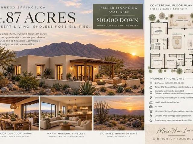 Land for sale in Borrego Springs, California