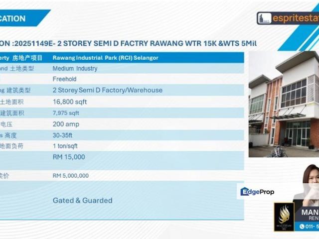 Warehouse for rent in Selayang, Selangor