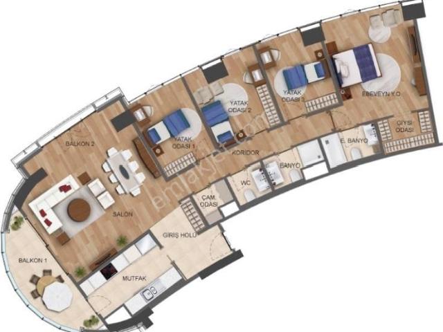 Ümraniye, Saray Mahallesi içerisinde kiralık Residence