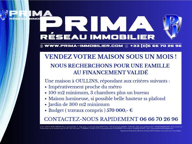 Maison vente à Lyon, Métropole de Lyon