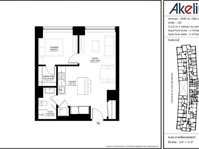 Apartment for rent in St. Leonard's, Quebec