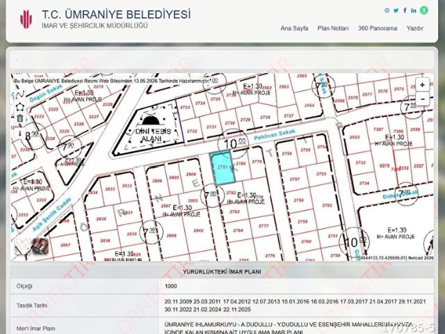 Ümraniye, İstanbul içerisinde satılık Arsa