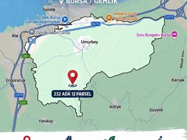 Gemlik, Bursa içerisinde satılık Arsa