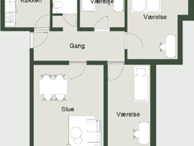 Lejlighed til leje i Herning, Århus