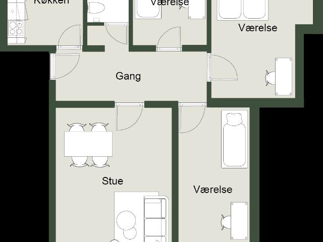 Lejlighed til leje i Herning, Århus