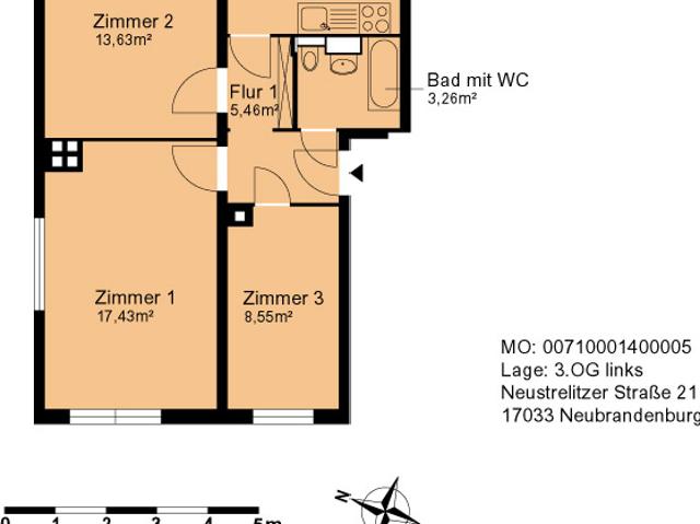 Apartment mieten in Neubrandenburg, Mecklenburg-Vorpommern