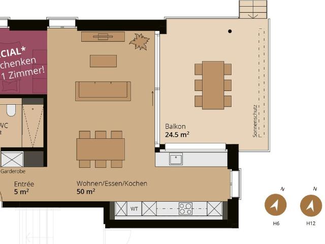 Apartment mieten in Reinach (AG), Aargau
