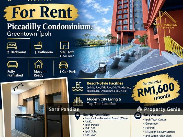 Condominium for rent in Fair Park, Majlis Bandaraya Ipoh