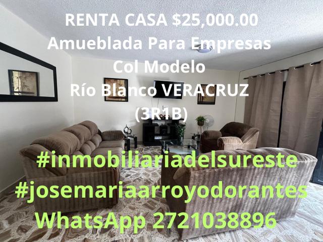 Casa en renta en Río Blanco, Veracruz