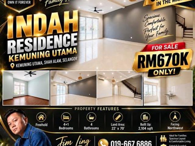 Terraced House for sale in Seksyen 31, Shah Alam
