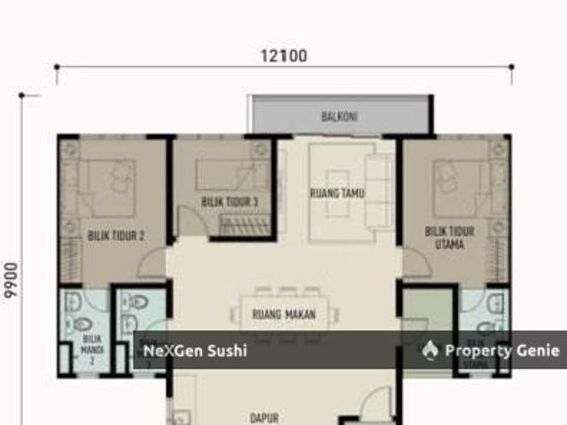 Apartment for rent in Kajang, Langat