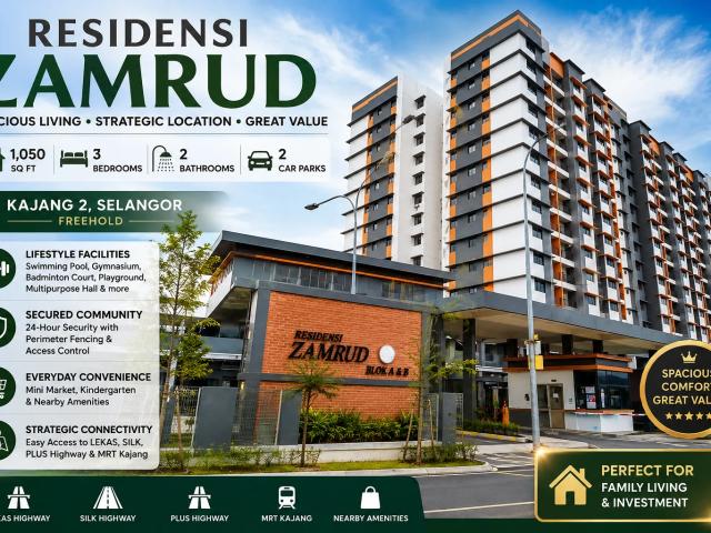 Apartment for rent in Kajang, Langat