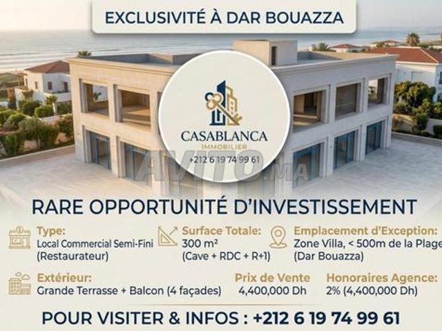 Local commercial vente à Dar Bouazza, Gharb-Chrarda-Beni Hssen