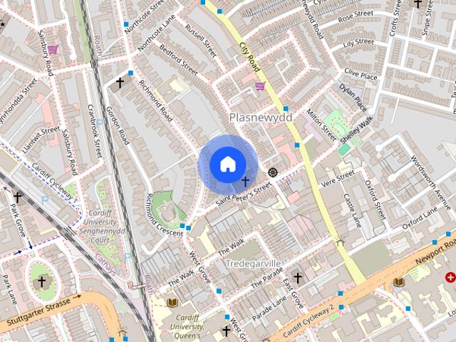 Apartment for rent in Plasnewydd, Falcon Lodge