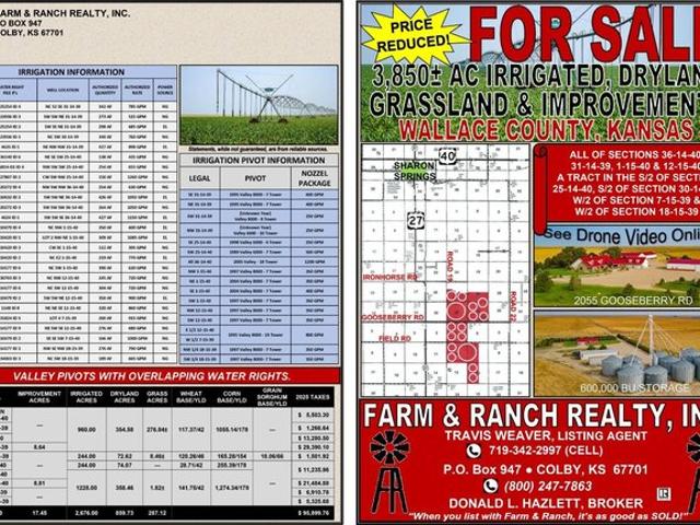 Farm for sale in Sharon Springs, Wallace County