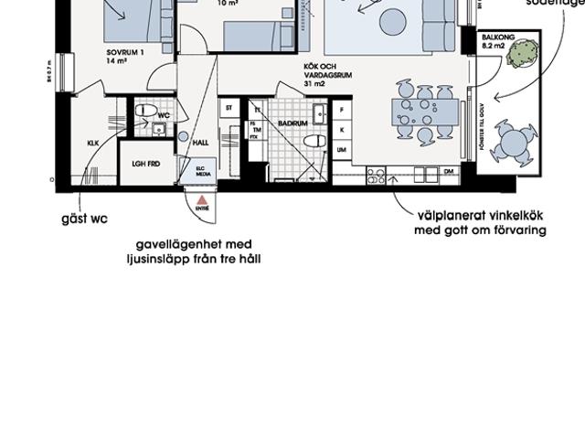 Lägenhet till salu i Skåne