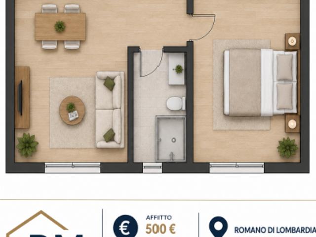 Appartamento in affitto a Romano Di Lombardia, Lombardia