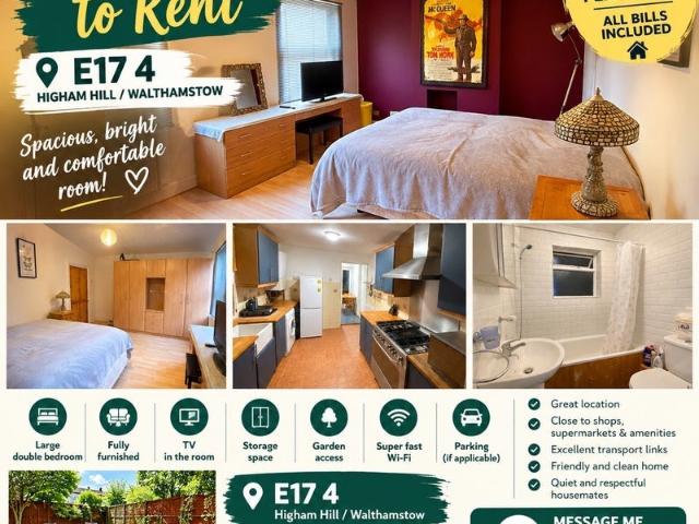 Room for rent in Chapel End, Highams Park
