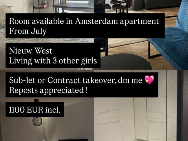 Kamer te huur in Nieuw-West, Amsterdam