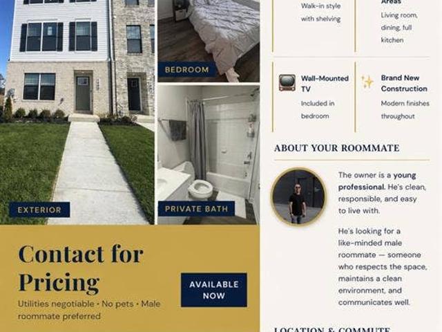 Room for rent in Brandywine, Maryland