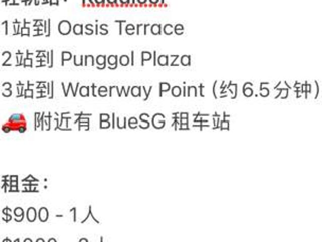 Room for rent in Punggol, 19 North East, Hougang