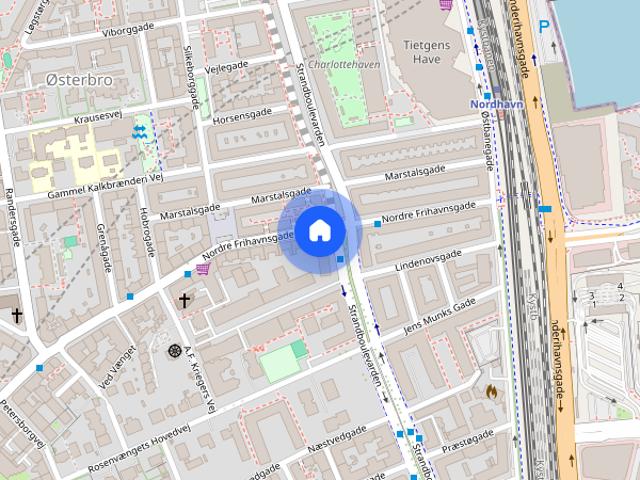 Zimmer til leje i Indre Østerbro, København