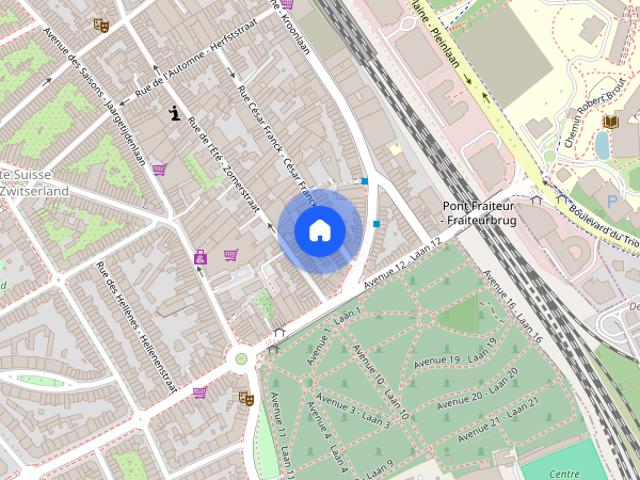 Kamer location à Cité Volta - Voltawijk, Ixelles - Elsene