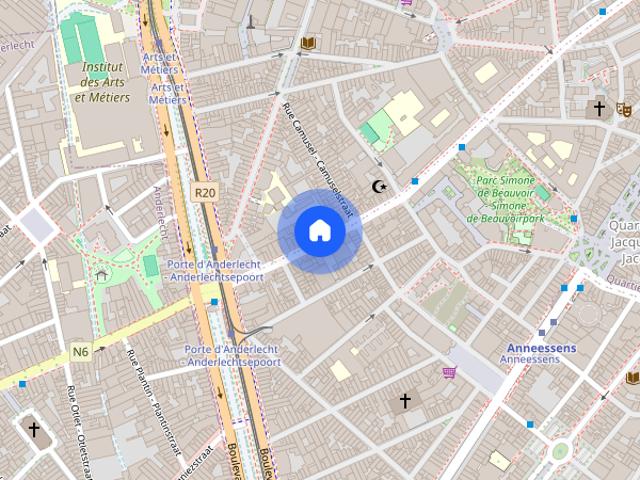 Kamer location à Quartier Midi-Lemonnier - Zuid-Lemonnierwijk, Bruxelles - Brussel