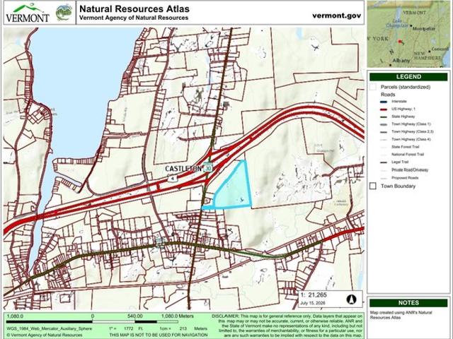 Land for sale in Castleton, Vermont