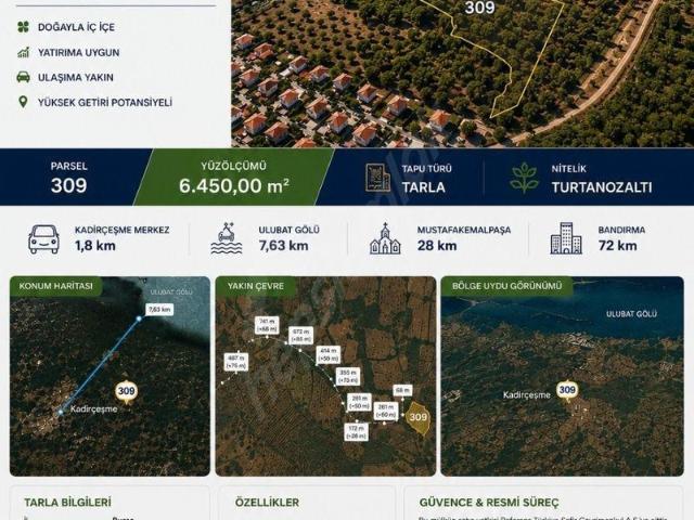 Mustafakemalpaşa, Bursa içerisinde satılık Arsa