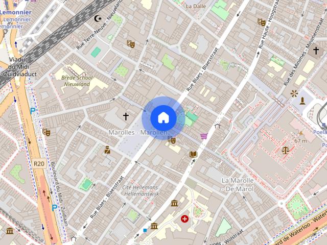 Maison location à Marolles - Marollen, Bruxelles - Brussel