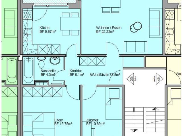 Wohnung mieten in Rudolfstetten, Aargau
