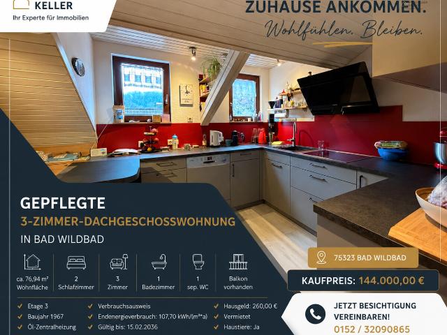 Dachgeschosswohnung kaufen in Bad Wildbad, Baden-Württemberg