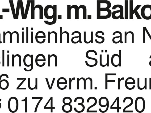 Wohnung mieten in Großeislingen, Eislingen/Fils