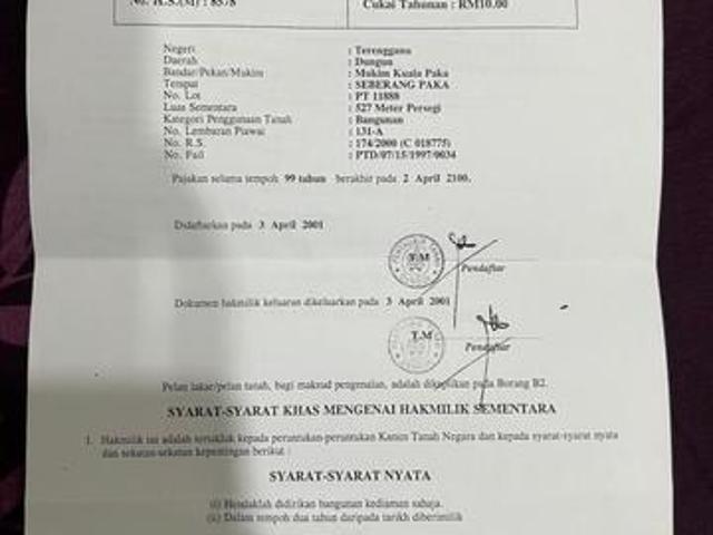 Bungalow for sale in Tringganu