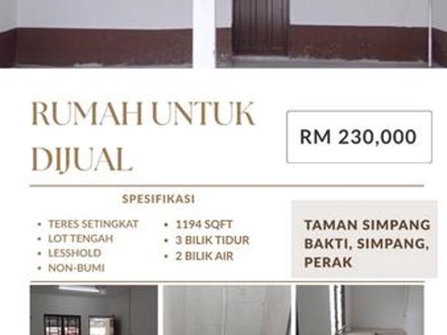 Terraced House for sale in Perak, Taiping
