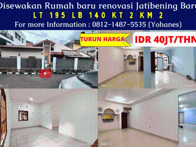 Rumah disewa di Jatibening, Bekasi