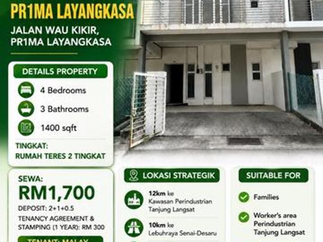 Terraced House for rent in Pasir Gudang, Johor