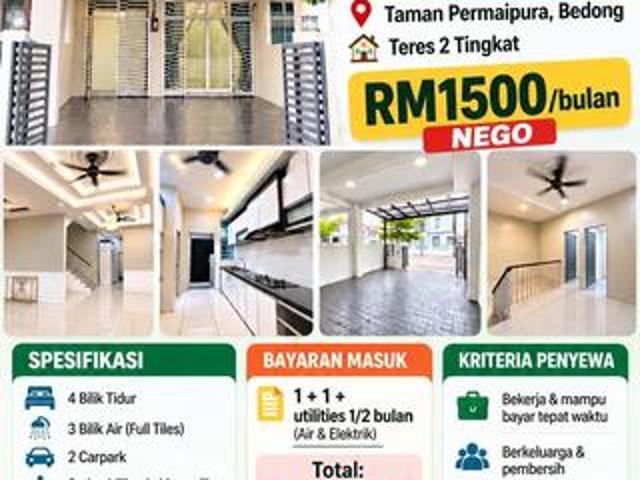 Terraced House for rent in Bedong, Kuala Muda