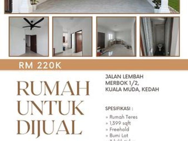 Terraced House for sale in Kuala Muda, Kedah