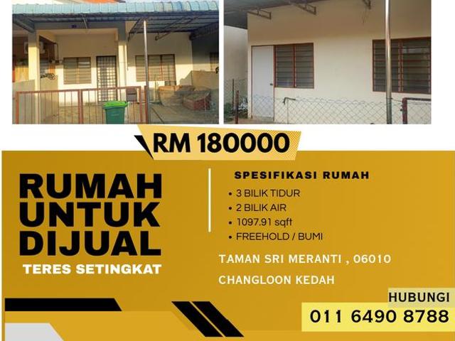 Terraced House for sale in Bukit Kayu Hitam, Kedah