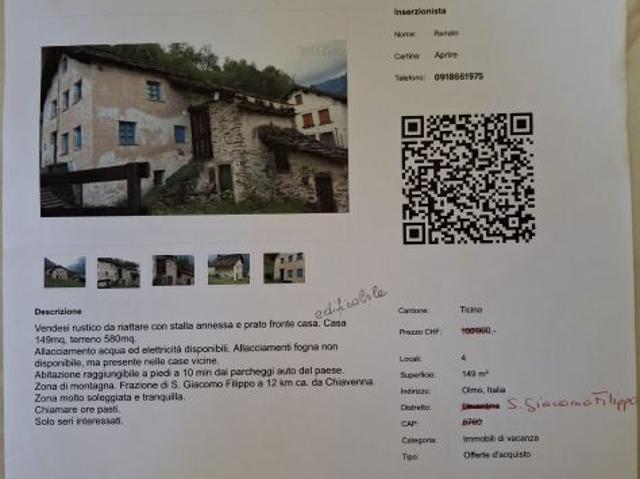 Terreno in vendita a Comunità montana della Valchiavenna, San Giacomo Filippo