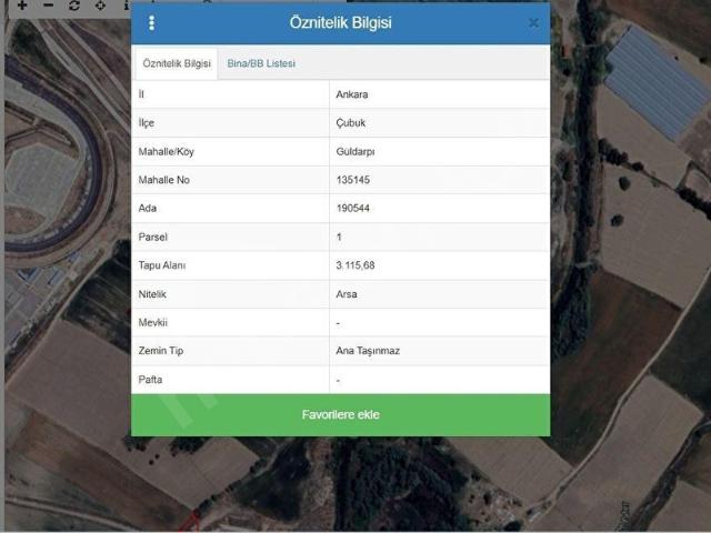 Çubuk, Ankara içerisinde satılık Arsa